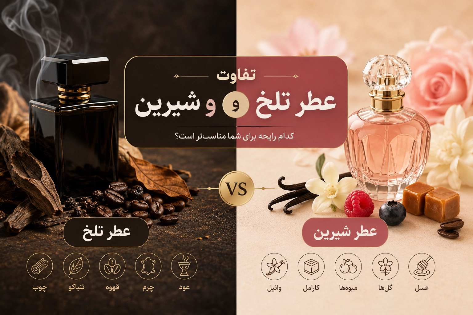 تفاوت عطر تلخ و شیرین